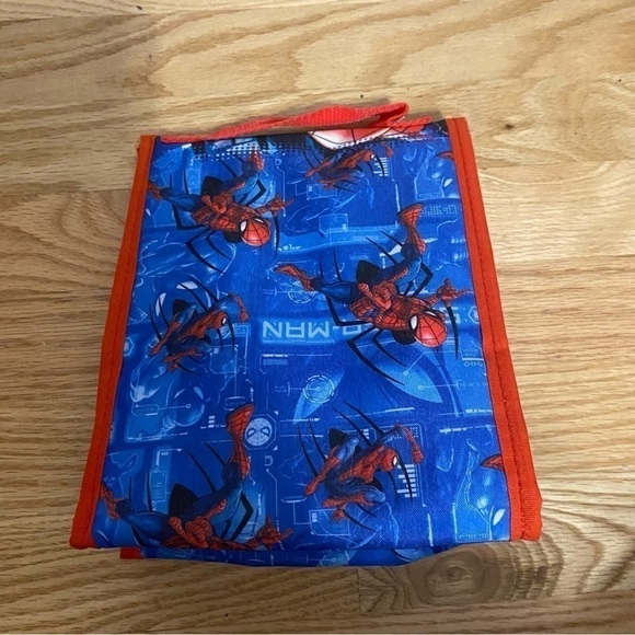 Spider-Man Lunch Can Package Tote Box Bag Blue Red - Picture 3 of 4